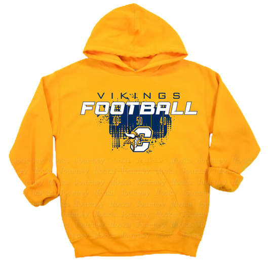 Cadillac Vikings Football UNISEX Hoodie - GOLD
