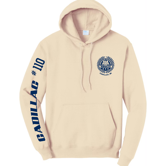 AMVETS Post #110 Hoodie (PC78H) - CREME