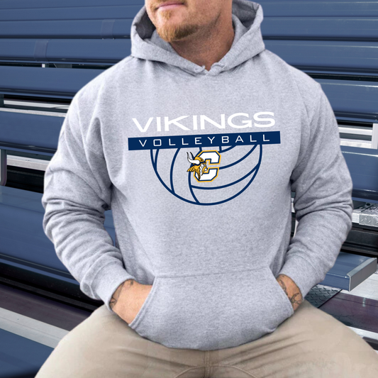 Cadillac Vikings Volleyball ADULT Hoodie