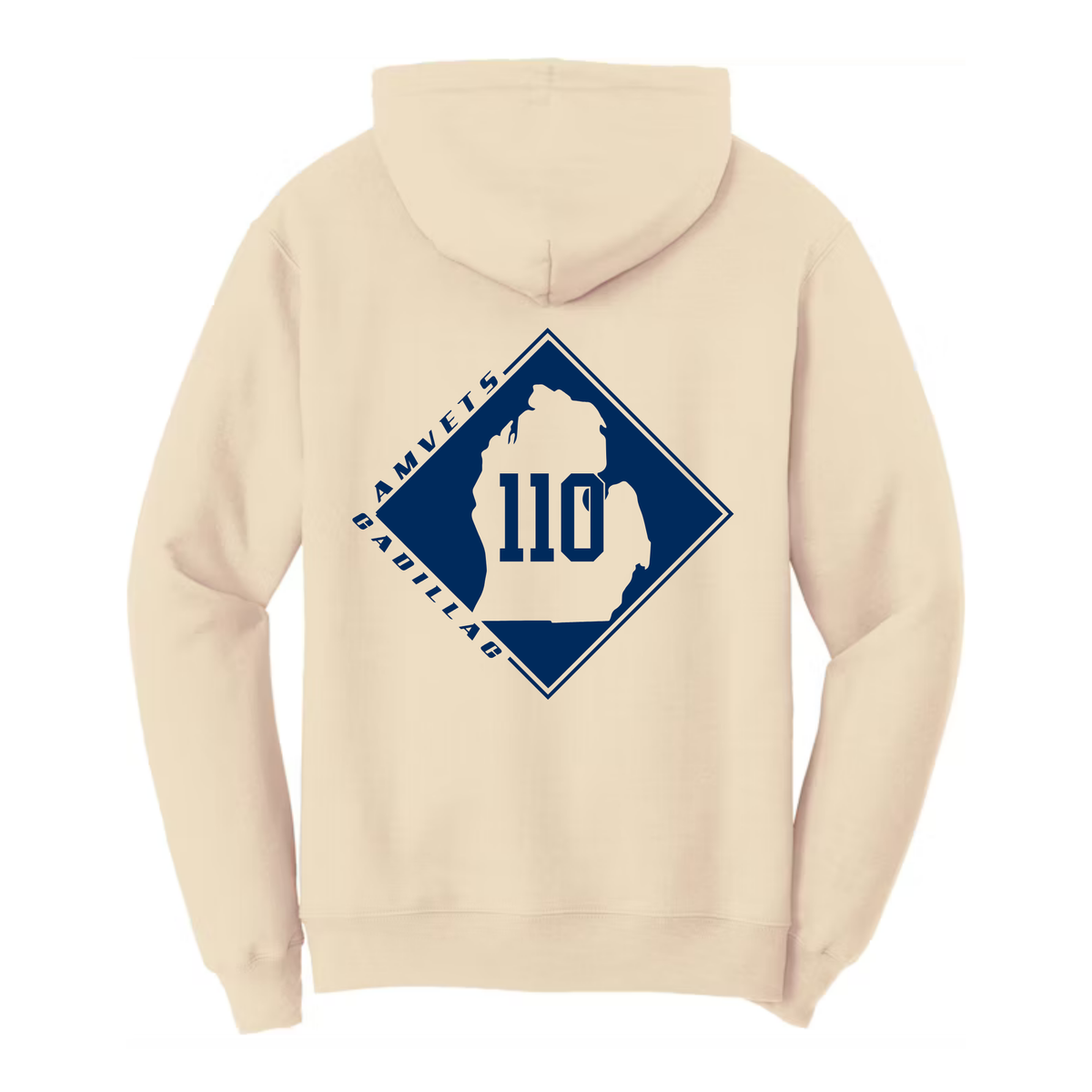 AMVETS Post #110 Hoodie (PC78H) - CREME