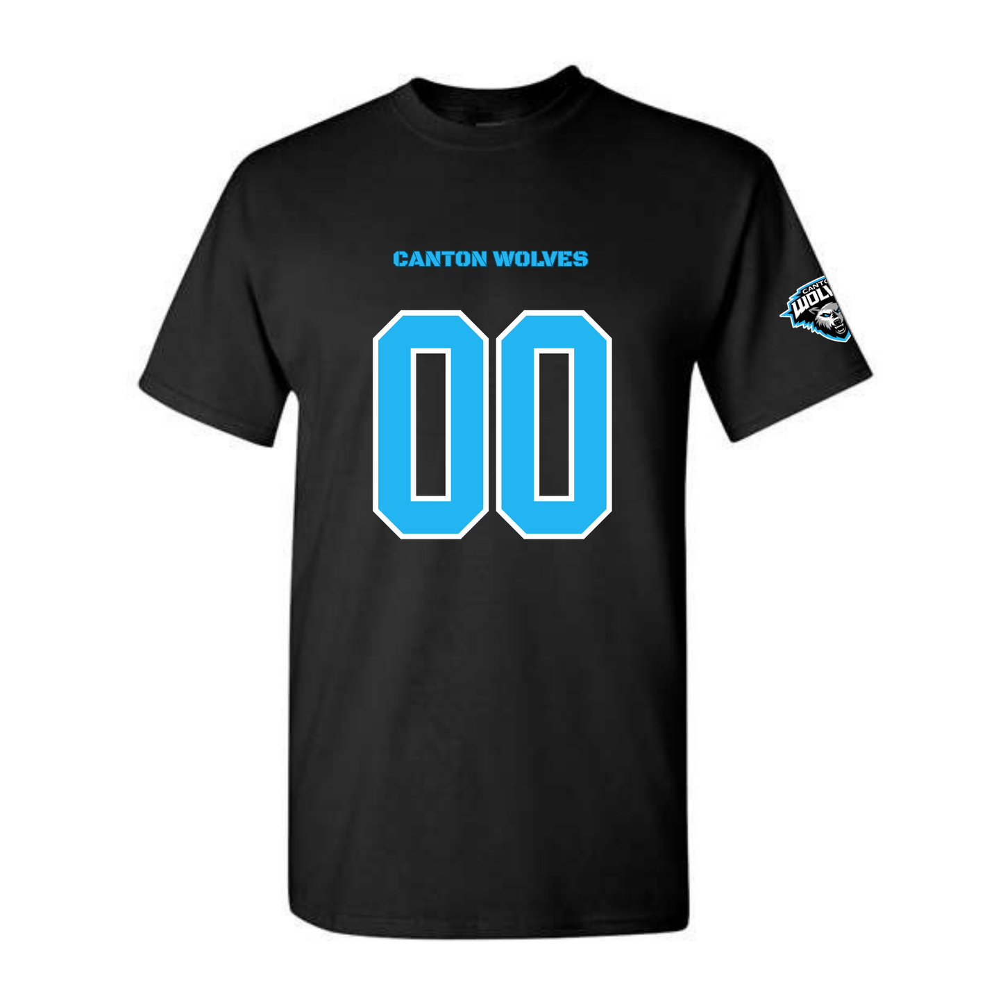 Canton Wolves Hockey Game Day UNISEX Jersey T-Shirt - BLACK