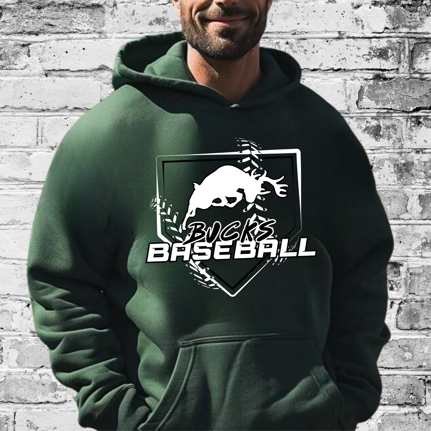 Pine River Bucks Baseball ADULT Hoodie