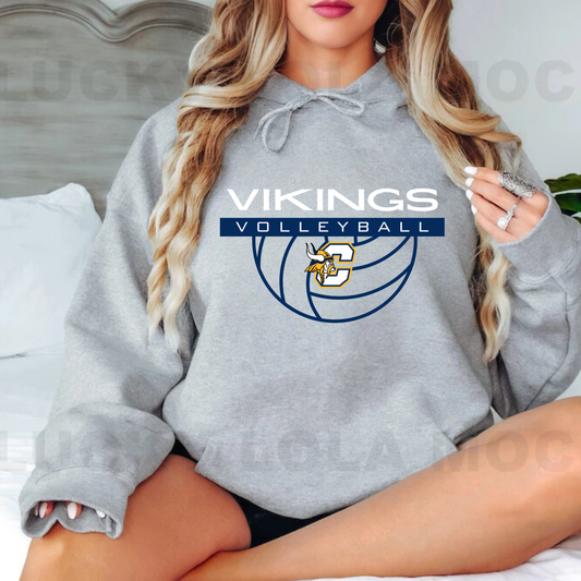 Cadillac Vikings Volleyball ADULT Hoodie