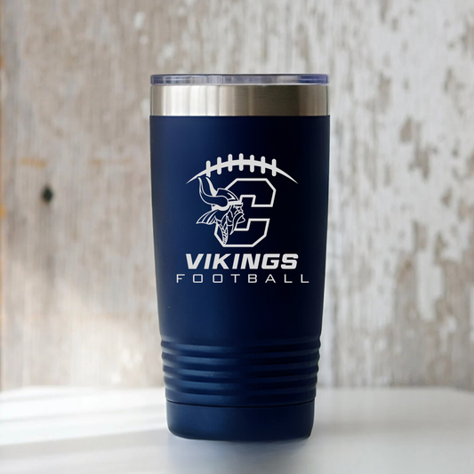 Cadillac Vikings Football 20 oz Tumbler