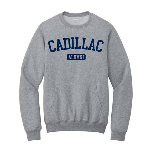 Cadillac Alumni ADULT Crewneck Sweatshirt w/ Front Pocket