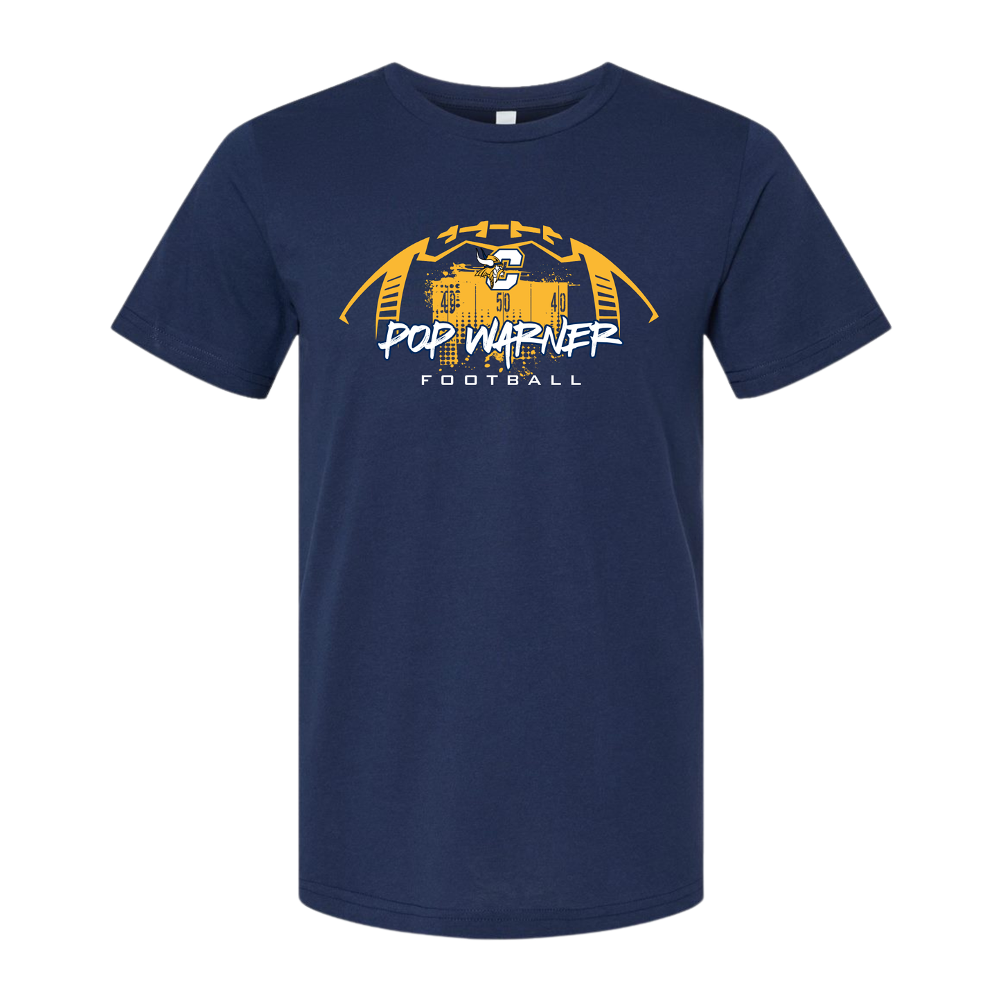 Vikings Pop Warner Football UNISEX T-Shirt - NAVY