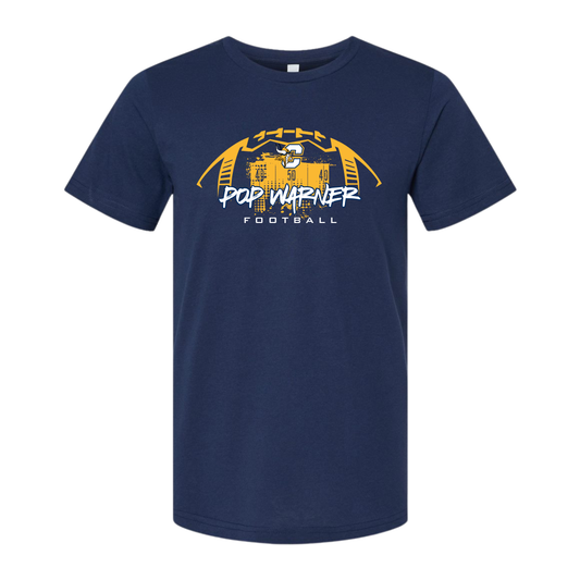 Vikings Pop Warner Football UNISEX T-Shirt - NAVY