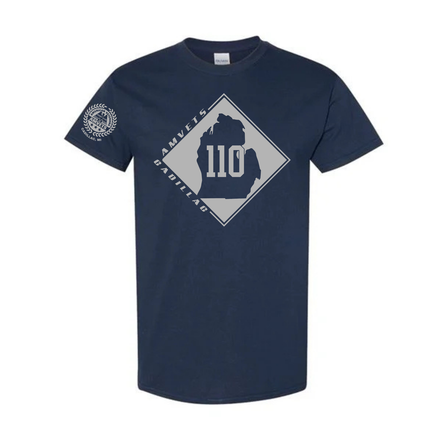 AMVETS Post #110 T-Shirt (G500) - NAVY