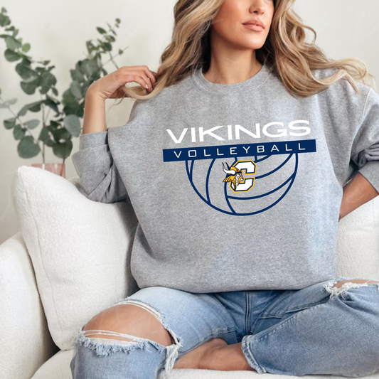 Cadillac Vikings Volleyball ADULT Unisex Crewneck Sweatshirt
