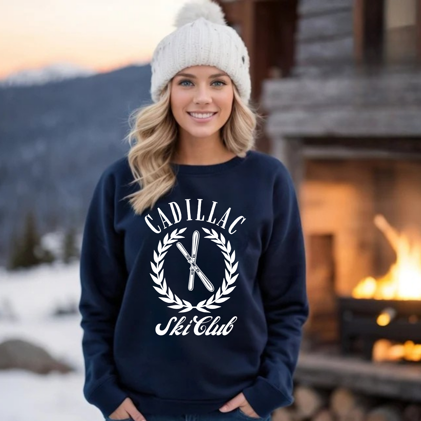 Cadillac Vikings Ski Club ADULT Crewneck Sweatshirt