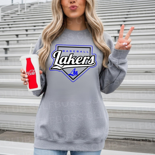 Latitude 44 Lakers Baseball ADULT Crewneck Sweatshirt