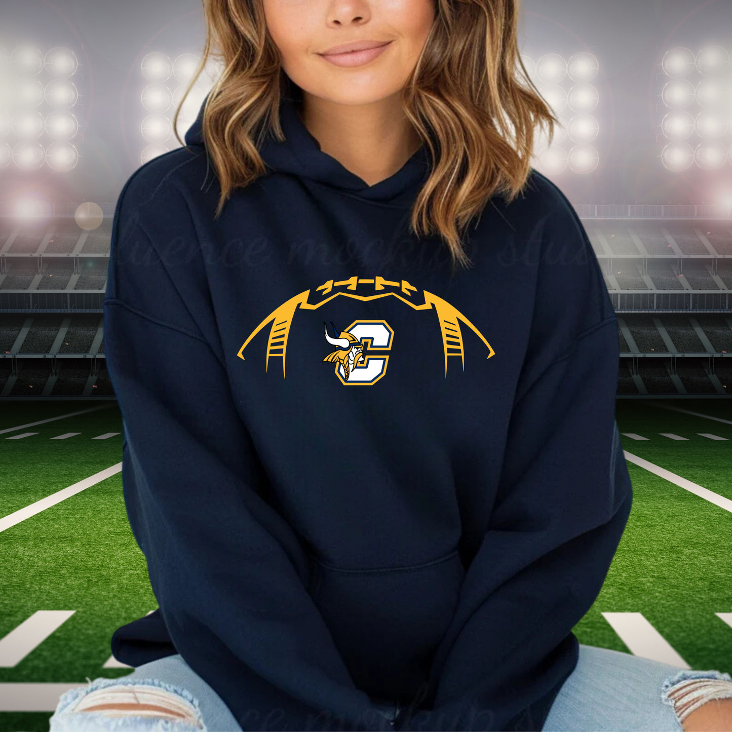 Cadillac Vikings Football UNISEX Hoodie - NAVY