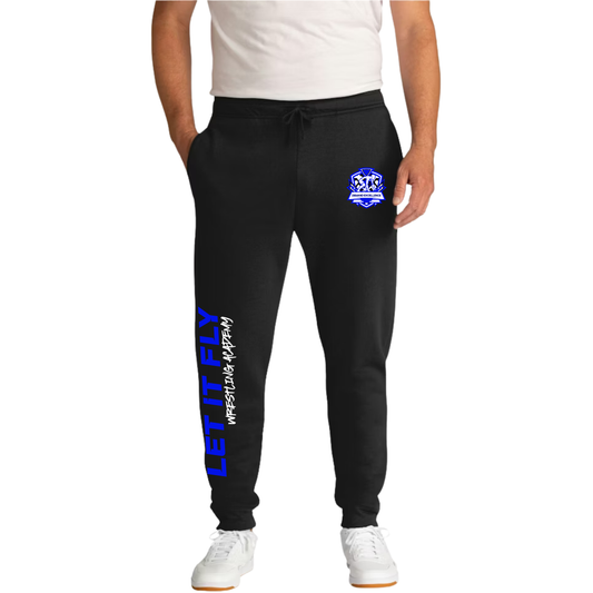 LET IT FLY Wrestling Academy UNISEX Jogger Sweatpants - BLACK