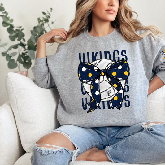 Cadillac Vikings Volleyball ADULT Unisex Crewneck Sweatshirt