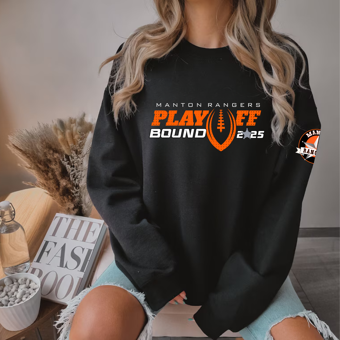 PLAYOFF BOUND 2025 Manton Rangers Football ADULT Unisex Crewneck Sweatshirt