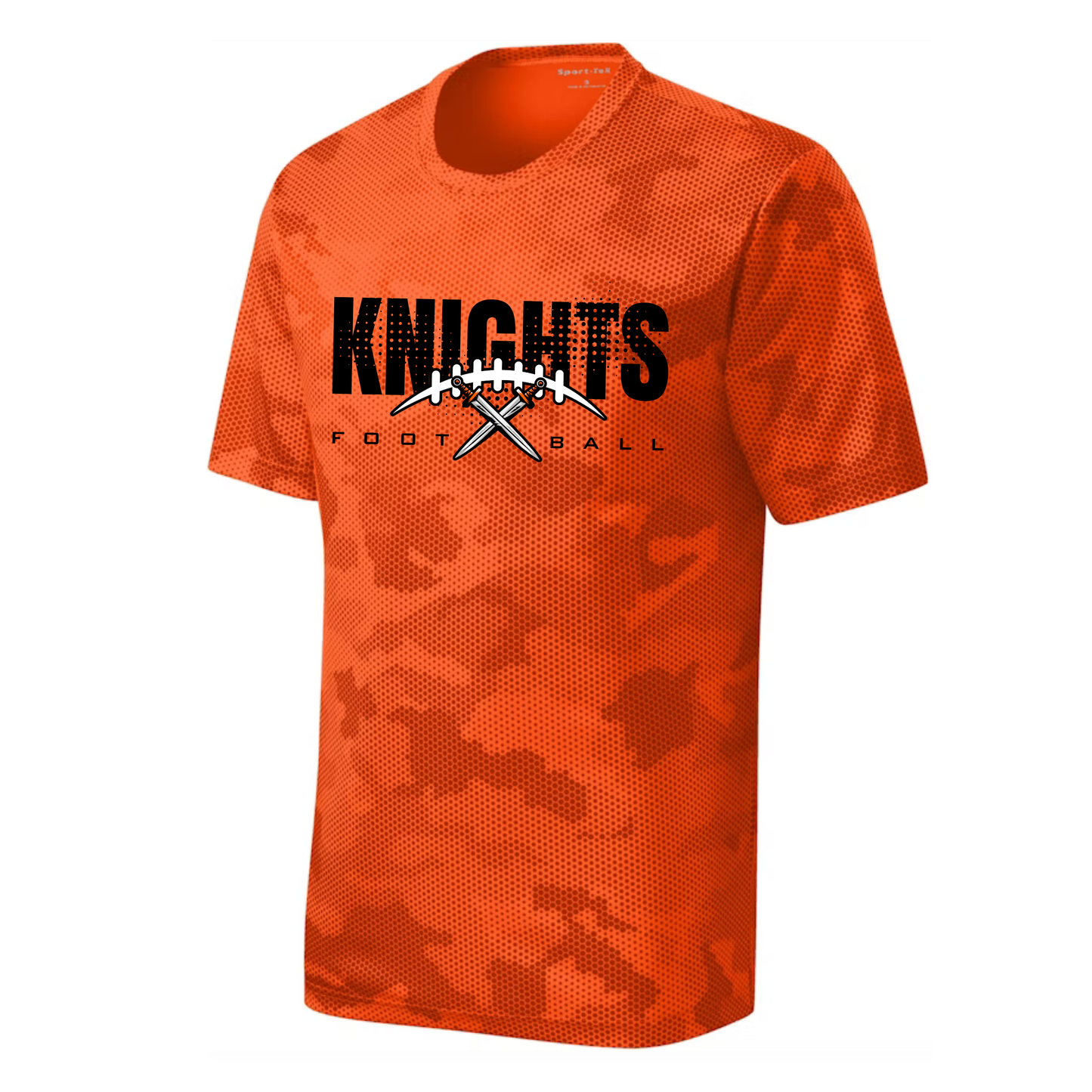 Knights Junior Football DRI-FIT Cooling Performance T-Shirt - Camo Hex Orange