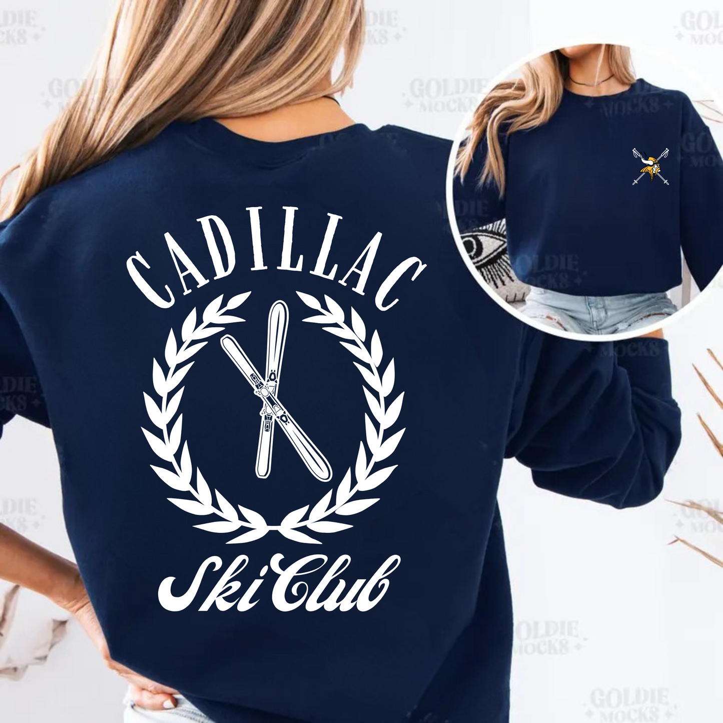 Cadillac Vikings Ski Club ADULT Crewneck Sweatshirt