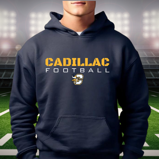 Cadillac Vikings Football ADULT Hoodie