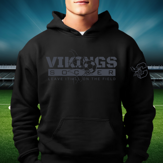 BLACKOUT Cadillac Vikings Soccer ADULT Unisex Hoodie