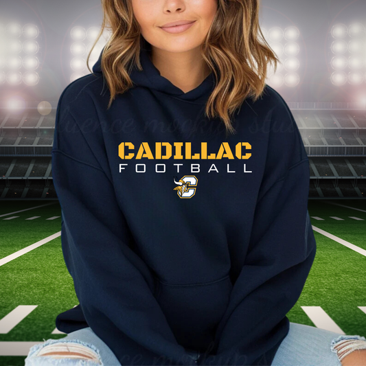 Cadillac Vikings Football ADULT Hoodie