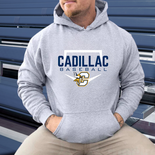 Cadillac Vikings Baseball ADULT Hoodie