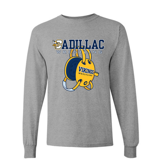 Cadillac Vikings Wrestling UNISEX Long-Sleeve T-Shirt