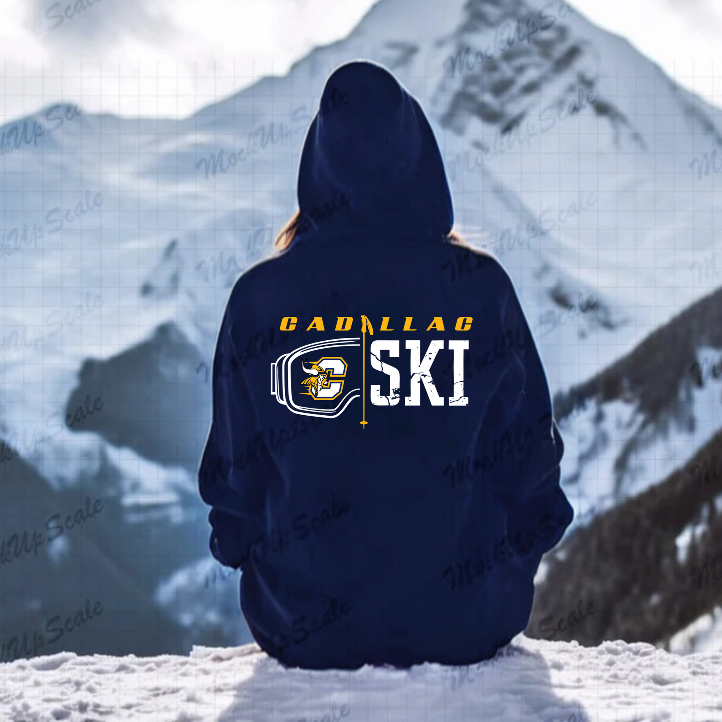 Cadillac Vikings Ski ADULT Hoodie