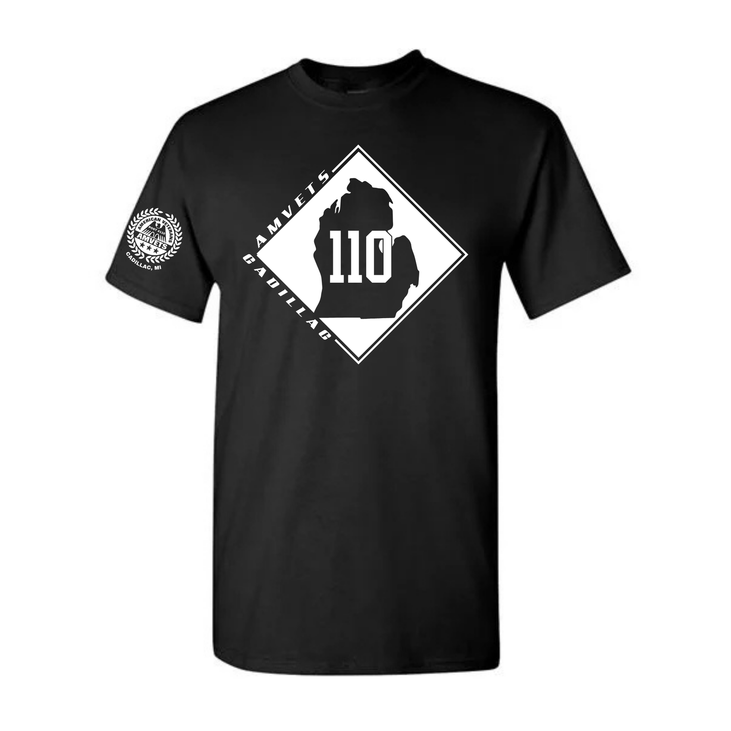 AMVETS Post #110 T-Shirt (G500) - BLACK