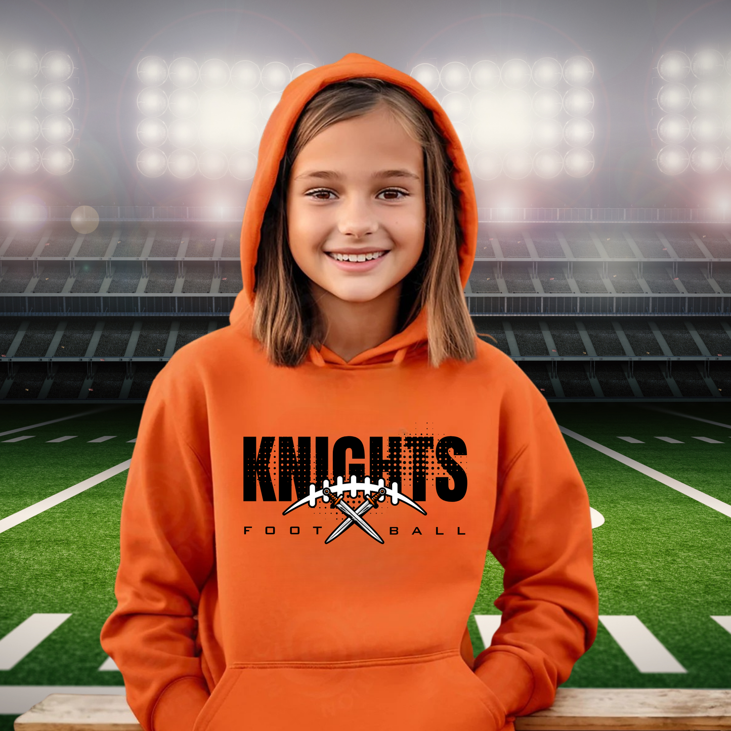 Knights Junior Football Unisex YOUTH Hoodie