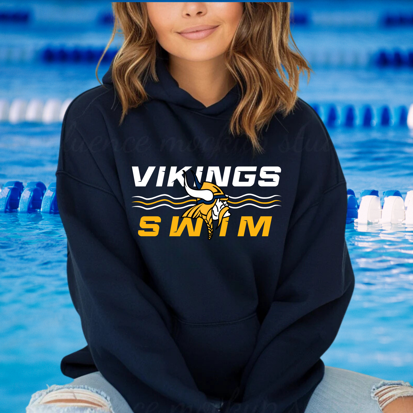 Cadillac Vikings Swim ADULT Hoodie