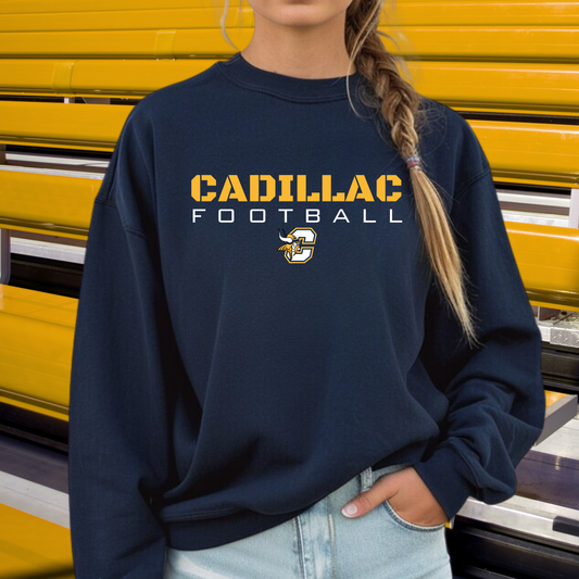 Cadillac Vikings Football ADULT Unisex Crewneck Sweatshirt