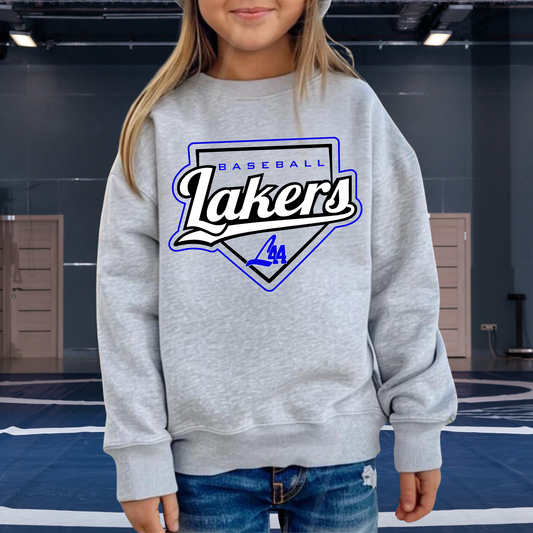 Latitude 44 Lakers Baseball YOUTH Crewneck Sweatshirt