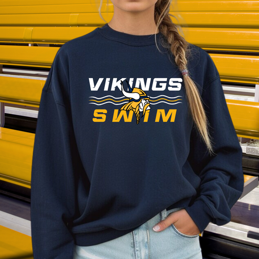 Cadillac Vikings Swim ADULT Unisex Crewneck Sweatshirt