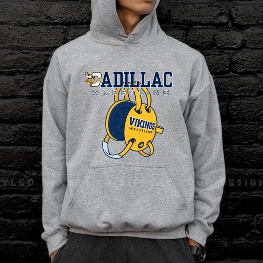Cadillac Vikings Wrestling Unisex YOUTH Hoodie