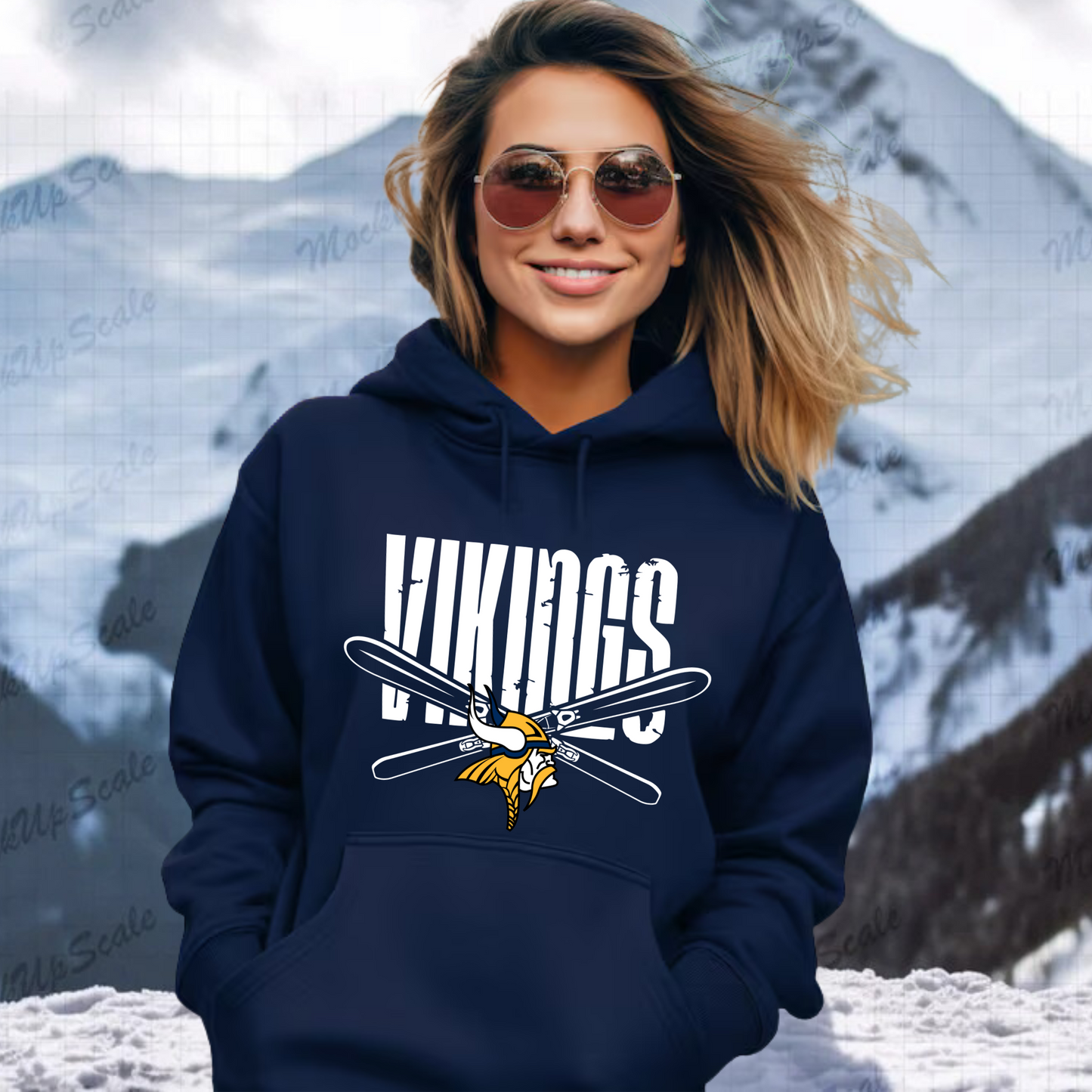 Cadillac Vikings Ski ADULT Hoodie