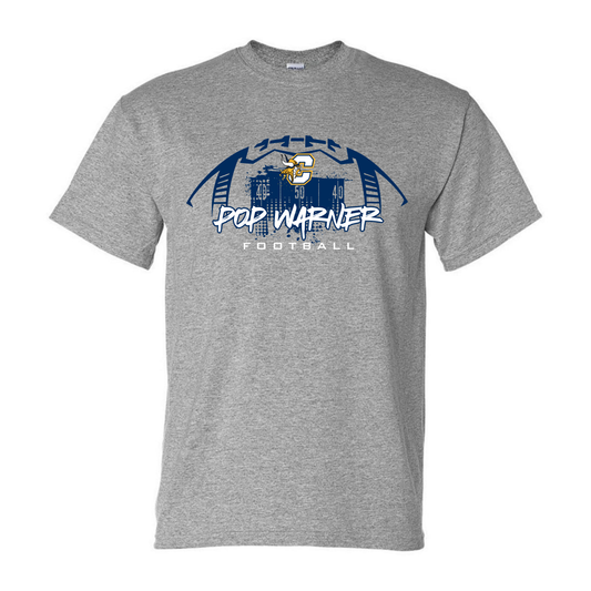 Vikings Pop Warner Football UNISEX T-Shirt - SPORT GREY