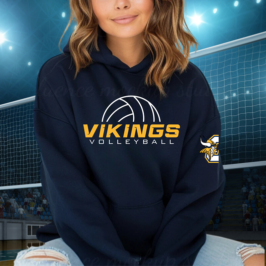 Cadillac Vikings Volleyball ADULT Hoodie