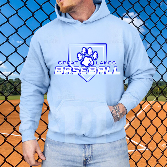 Great Lakes Cougars Baseball ADULT Hoodie
