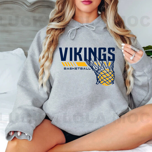 Vikings Basketball ADULT Hoodie