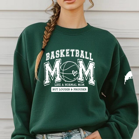 Pine River Bucks Basketball Mom ADULT Crewneck Sweatshirt