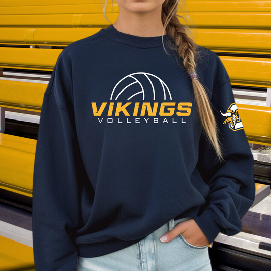 Cadillac Vikings Volleyball ADULT Unisex Crewneck Sweatshirt
