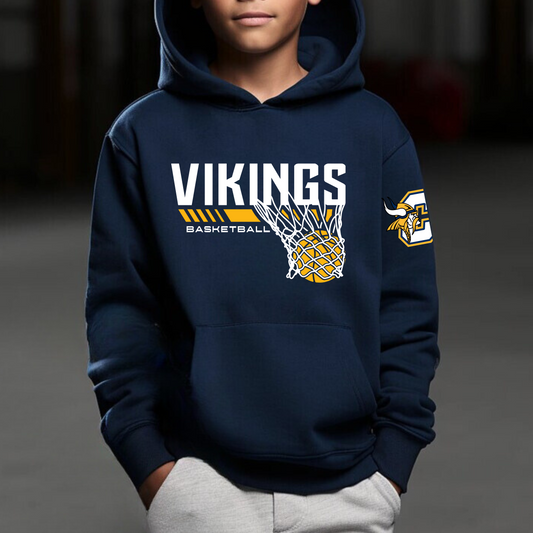 Cadillac Vikings Basketball YOUTH Hoodie