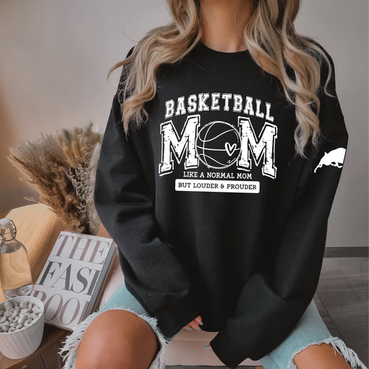 Pine River Bucks Basketball Mom ADULT Crewneck Sweatshirt