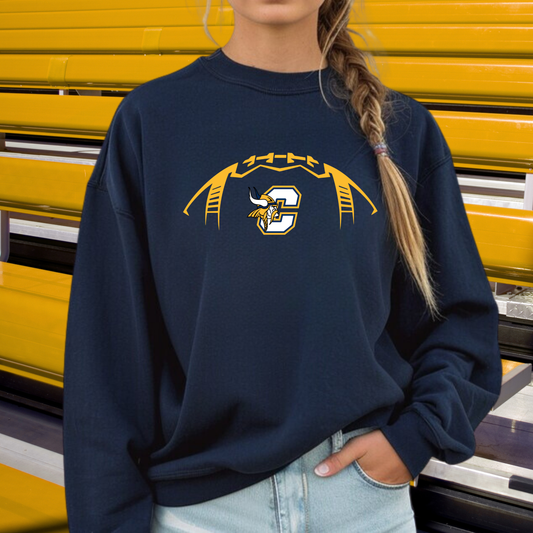 Cadillac Vikings Football UNISEX Crewneck Sweatshirt - NAVY