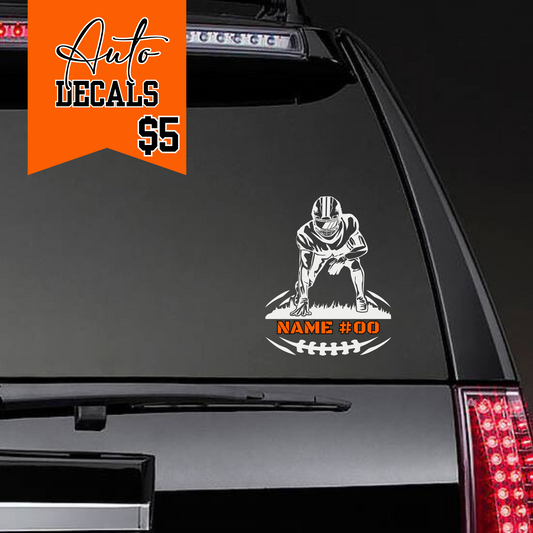 Personalized Knights Junior Football Auto Decal