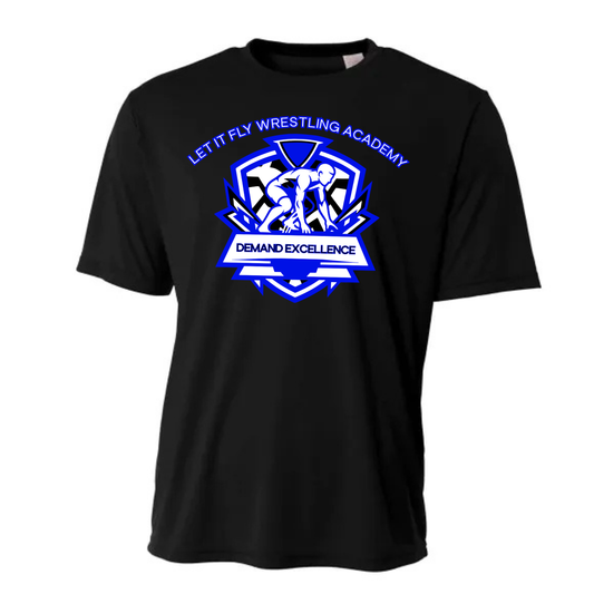 LET IT FLY Wrestling Academy DRI-FIT Cooling Performance T-Shirt - BLACK