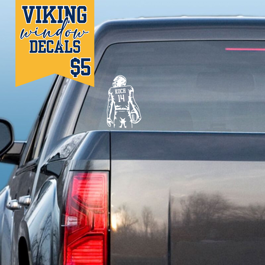 Personalized Vikings Football Decal