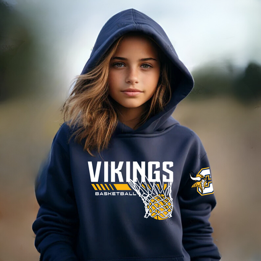 Cadillac Vikings Basketball YOUTH Hoodie