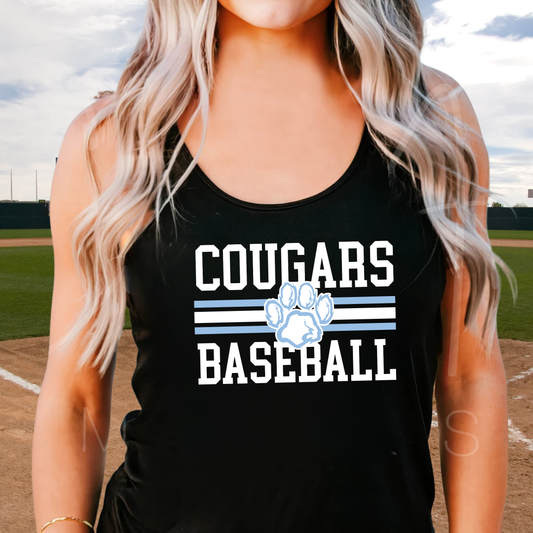 Great Lakes Cougars Baseball ADULT Racerback Tank Top