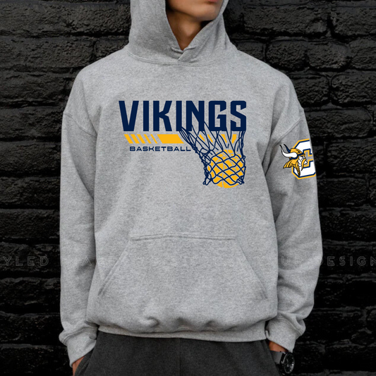 Cadillac Vikings Basketball YOUTH Hoodie